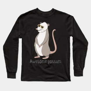 Awesome Possum Funny Possum Long Sleeve T-Shirt